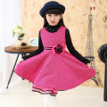 Pinafore européenne enfants vêtements 2017 nouvelle année célébration fête d&#39;hiver coton et nylon robe sans manches Xmas Guangzhou Grossiste